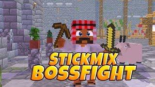 МАЙНКРАФТ STICKMIX(BossFight) ОЧЕНЬ МНОГО БОССОВ!!!!