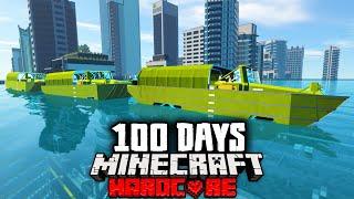 I Survived 100 Days in a Flood Convoy in a Zombie Apocalypse Hardcore Minecraft