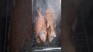 #окунь #копченый. 9мая коптим  окуней