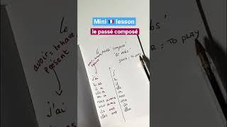Easy French lesson. Learn to conjugate the passé composé under 1 minute ! #frenchtips #french