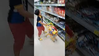 Kids at the groceries store