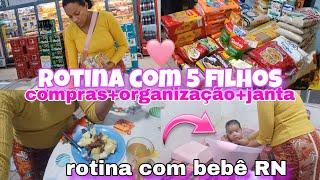 FEIRA DO MÊS/ORGANIZEI O ARMÁRIO/ROTINA COM 5 FILHOS/CUIDADOS COM MINHA BEBÊ RN.(Vlog) #viral