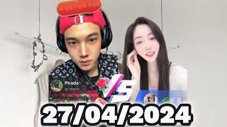 จิน PK สาวสวย Woo.Simeun Event TikTok Live Korea 24-30 April 2024 (27/04/2024) #tiktoklivekorea