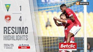 Resumo: Estoril 1-4 Santa Clara (Liga 24/25 #1)