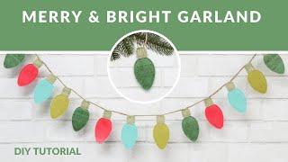 Merry & Bright Garland Using Cork or Faux Leather Fabrics Sewing Tutorial