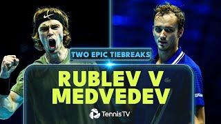 Andrey Rublev vs Daniil Medvedev: Every Point From Two EPIC Tiebreaks  | Nitto ATP Finals 2022