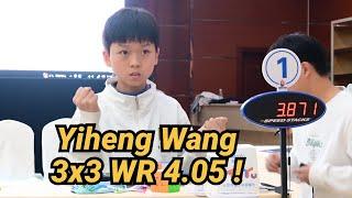 Yiheng Wang World Record 4.05 3x3 cube !