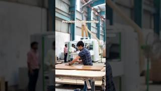 Precision meets efficiency with our state-of-the-art edge bending machine at Crystal Furnitech!