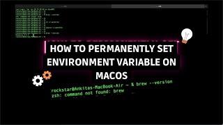 Setting Up Permanent Environment Variables on macOS