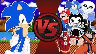 Sonic The Hedgehog vs The World! (Sonic vs Mario, Bendy, Sans, Goku, Flash, & More!) Sonic Animation