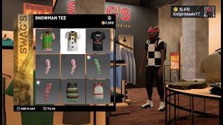 NEW CHRISTMAS CLOTHES NBA 2K20 BOOKBAG SANTA HAT BADGE GLITCH VC GLITCH BEST JUMPSHOT RUFFLES TYCENO