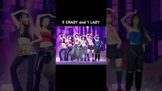 5 CRAZY and 1 LAZY #LE_SSERAFIM #CRAZY #LE_SSERAFIM_CRAZY #fyp #kpop #shorts