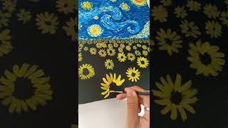 Starry night x Sunflowers field