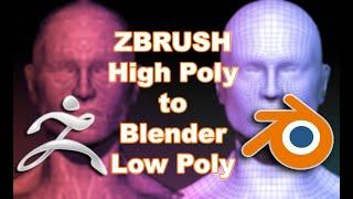 Export High Poly Zbrush Model to Low Poly Blender Model (EASY!)