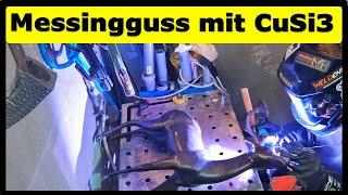 Messing Guss mit CuSi3 schweißen | Wie repariert man einen Hirsch?