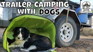 Trailer Camping with Dogs: Pop Up Dog Tent for Camping