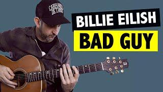 Bad Guy - Billie Eilish // Easy Guitar Tutorial (RIFF + TABS)