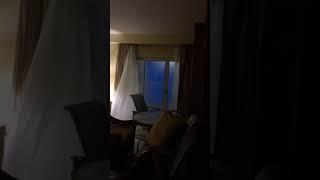 Hurricane Irma pounding against windows in St Maarten