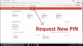 How to request new pin for address verification on Google Adsense