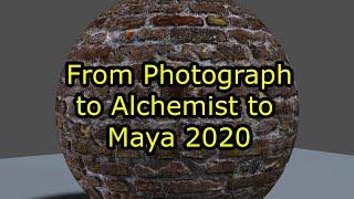 Create tileable textures from photos. Photoshop to Alchemist to Maya 2020