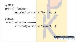 without header file using printf and scanf ffunction