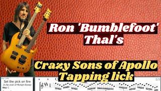 Bumblefoot - CRAZY 'Sons of Apollo' Tapping lick (w/ TABS)