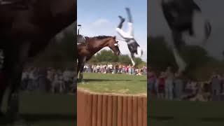 The way he ran to his horse!! #horse #equestrianrider #equestrian #crosscountry #horsefail