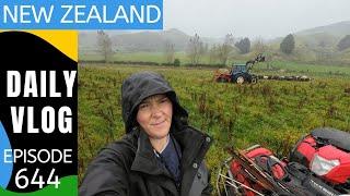 Farm jobs in the rain! [Life in New Zealand Daily Vlog #644]