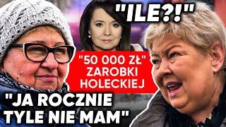 "Rocznie tyle emerytury nie mam!". Usłyszeli o zarobkach Holeckiej. Złapali się za głowę