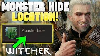 Witcher 3 Where to GET MONSTER HIDE, Witcher 3 Monster Hide Location, Crafting