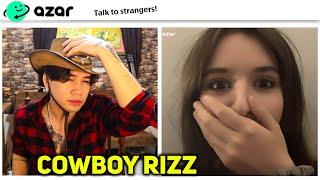 COWBOY MARCUST Using Edit Rizz on Azar | Ometv | She was so Shocked!