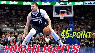 NBA  Luka Doncic Registers 45-Point Triple-Double as Mavericks Sink Warriors @NBA