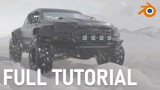 Blender 4 realistic car animation with snow | Full beginner tutorial