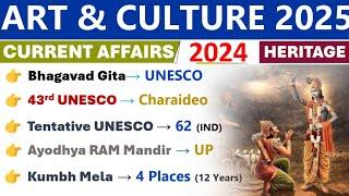 ART & CULTURE 2025 CURRENT AFFAIRS | 2024 | CURRENT AFFAIRS 2025 | INDOLOGUS |
