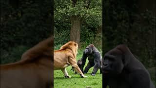 Gorilla vs Lions, A Fierce Battle for Her Baby
