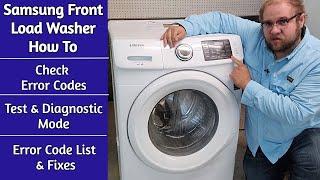 Samsung Front Load Washer Error Codes and Test Mode - How to Troubleshoot a Samsung WF42H* Washer