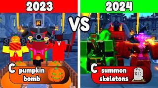 2023 VS 2024 HALLOWEEN UNITS (Toilet Tower Defense)