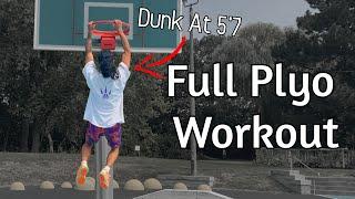 This Helped Me Dunk At 5'7 | FULL Plyometric Workout (No Equipment)