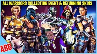 All NEW, FREE & RETURNING Skins in Apex Legends WARRIORS COLLECTION EVENT