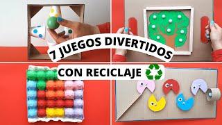 7 INCREÍBLES JUEGOS CON RECICLAJE ️ MUY FÁCILES DE HACER