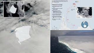 World’s Largest Iceberg Crumbling