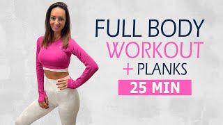 25 MIN FULL BODY with PLANKS / Full body workout with plank breaks | Katja Seifried