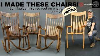 Sam Maloof Inspired Rocking Chair build Part 2! #woodworking