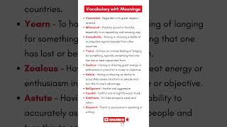 Master English Vocabulary | 100+ Words with Meanings, Examples & Usage  Improve Your Language Skills
