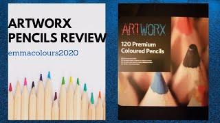 Artworx coloured pencils - unboxing - review -demonstration - 120 budget pencil set - Adult coloring