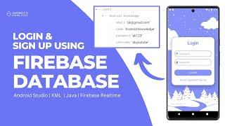 Login and Signup using Firebase Realtime Database in Android Studio | Store Data