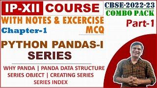 Python PANDAS Series | Data Handling using Pandas and Visualization | Class 12 IP Chapter 1 Part 1