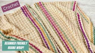 Many Wonders Ruana Wrap Crochet Pattern Tutorial