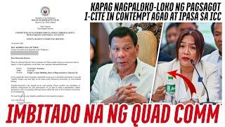 FPRRD INIIMBITAHAN NA NG QUAD COMM NA DUMALO SA MARTES