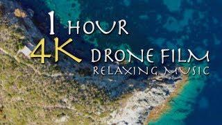 1 Hour 4K Drone Film, Relaxing Music for Stress Relief, Ambient, Nature